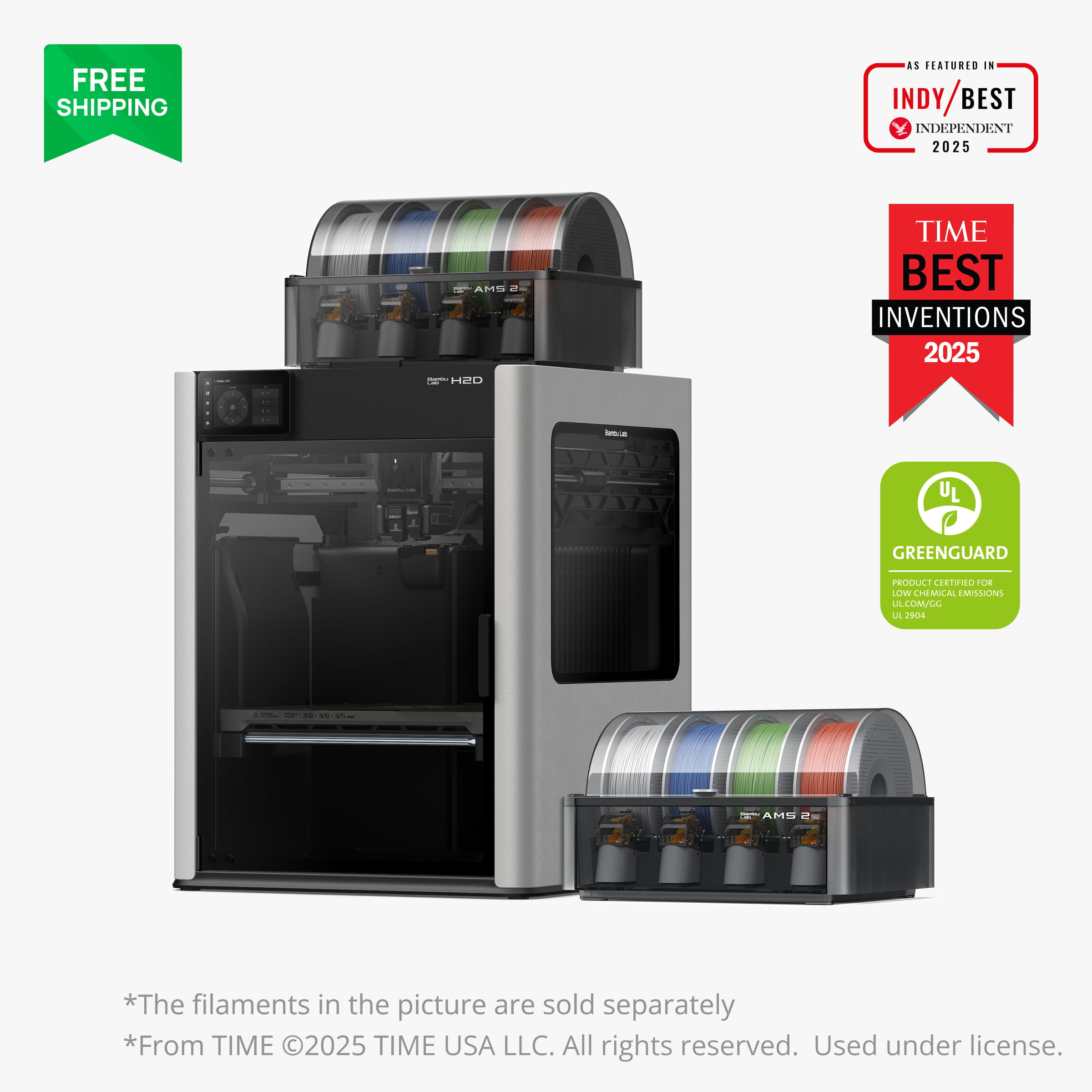 Bambu Lab H2D with AMS 2 Pro